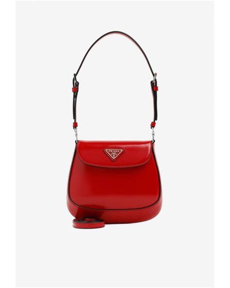 prada cleo mini|cleo brushed leather shoulder bag.